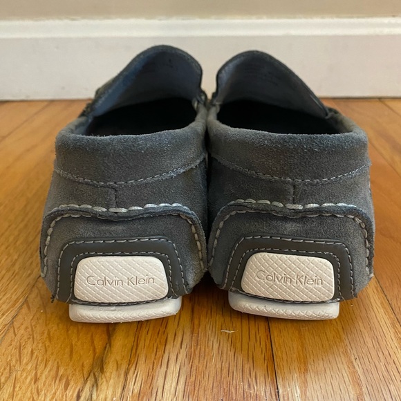 Calvin Klein Gray Suede Loafers - Picture 2 of 5